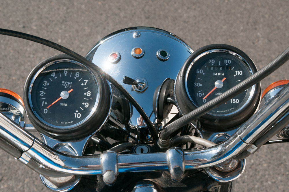 International Scout Triumph tiger gauges